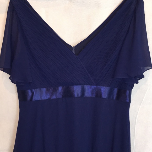 Ever Pretty Dark Blue V-Neck V-Back Evening Dress | Size 24 - Picture 1 of 6